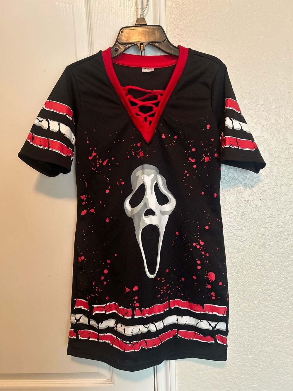 Spirit Halloween Ghost Face Scream Jersey T-Shirt Dress